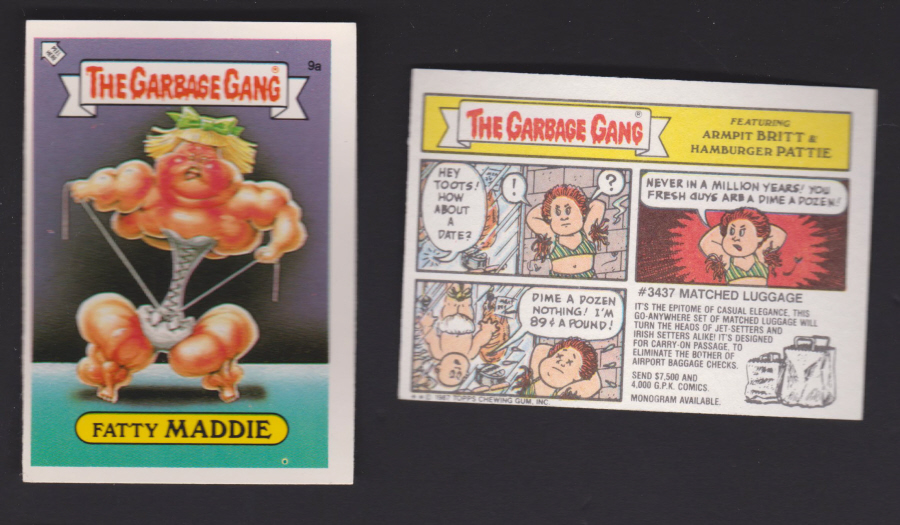 Topps U K Issue Garbage Gang 1991 Series 9a Maddie - Click Image to Close