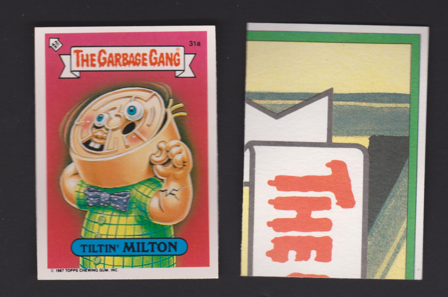 Topps U K Issue Garbage Gang 1991 Series 31a Milton