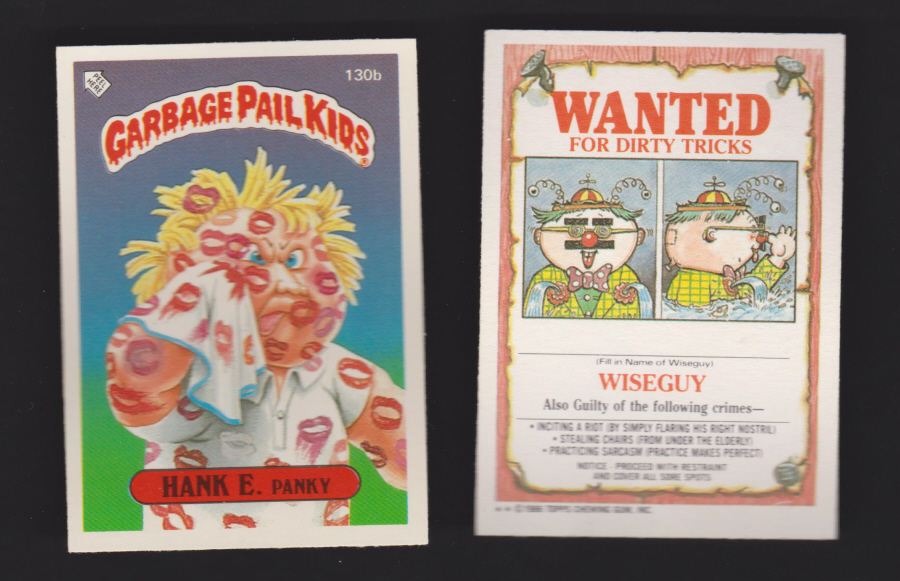 Topps Garbage Pail Kids U K iSSUE 1985 4th. Series 130b Hank Different - Click Image to Close
