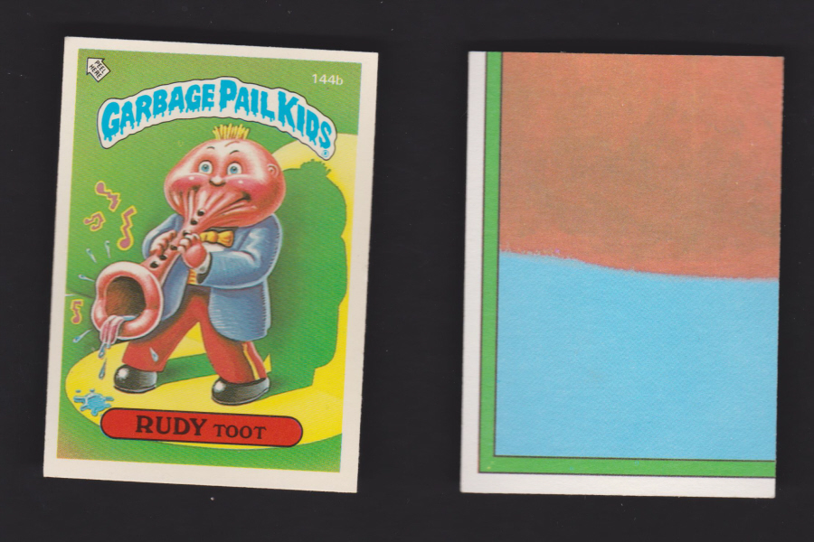 Topps Garbage Pail Kids U K iSSUE 1985 4th. Series 144b Rudy