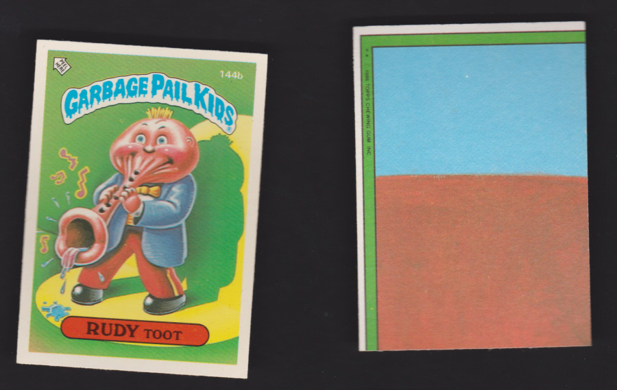 Topps Garbage Pail Kids U K iSSUE 1985 4th. Series 144b Rudy DIFFERENT - Click Image to Close