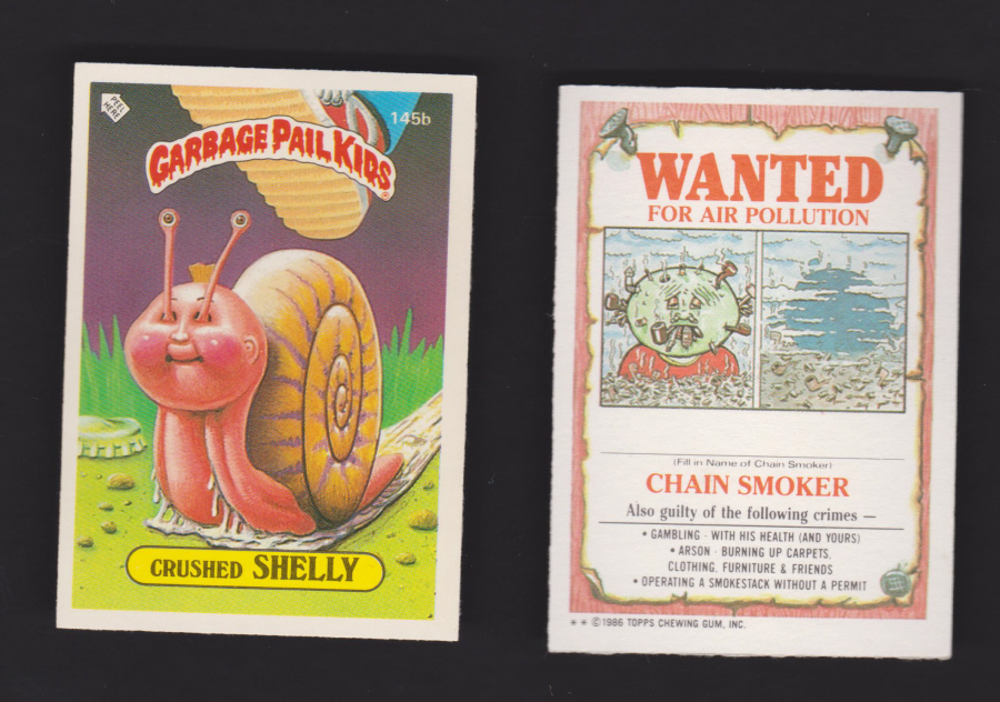 Topps Garbage Pail Kids U K iSSUE 1985 4th. Series 145b SHELLY - Click Image to Close