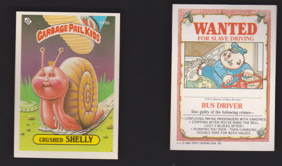 Topps Garbage Pail Kids U K iSSUE 1985 4th. Series 145b SHELLY DIFFERENT - Click Image to Close