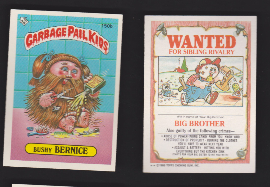 Topps Garbage Pail Kids U K iSSUE 1985 4th. Series 150b BERNICE