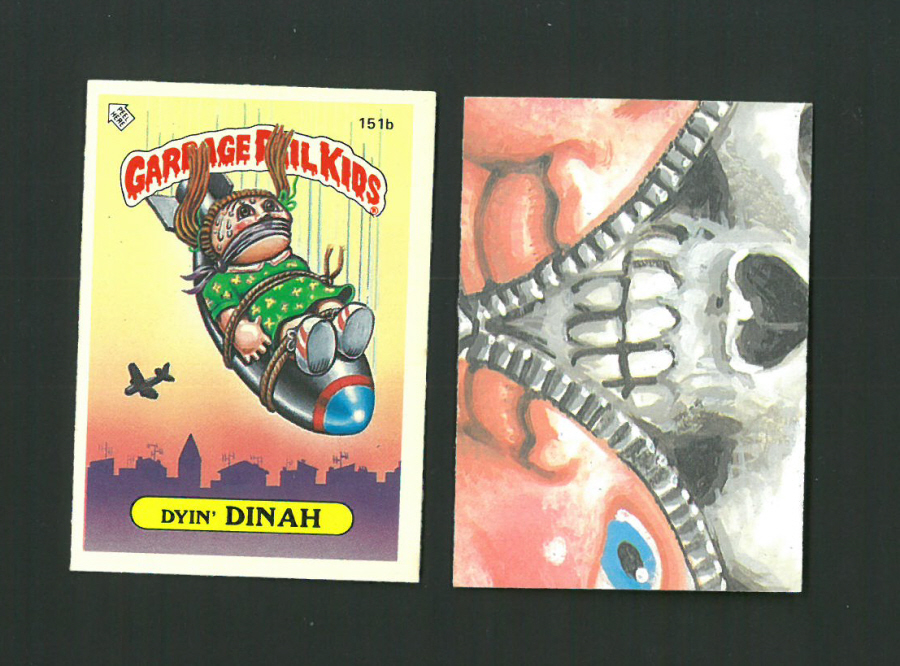 Topps Garbage Pail Kids U K iSSUE 1985 4th. Series 151b DINAH DIFFERENT - Click Image to Close