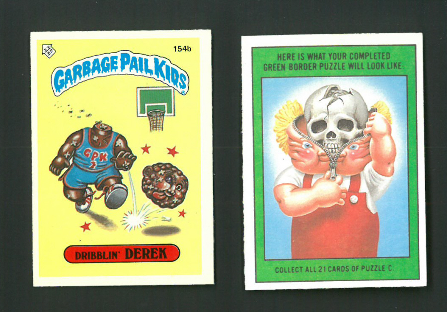 Topps Garbage Pail Kids U K iSSUE 1985 4th. Series 154b DEREK - Click Image to Close