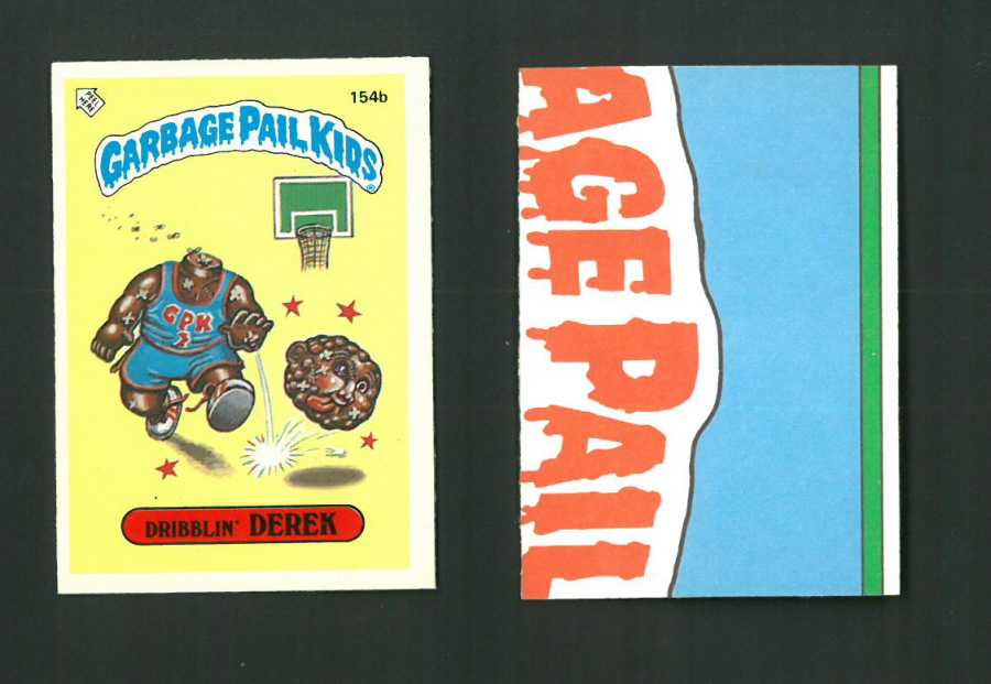 Topps Garbage Pail Kids U K iSSUE 1985 4th. Series 154b DEREK DIFFERENT - Click Image to Close