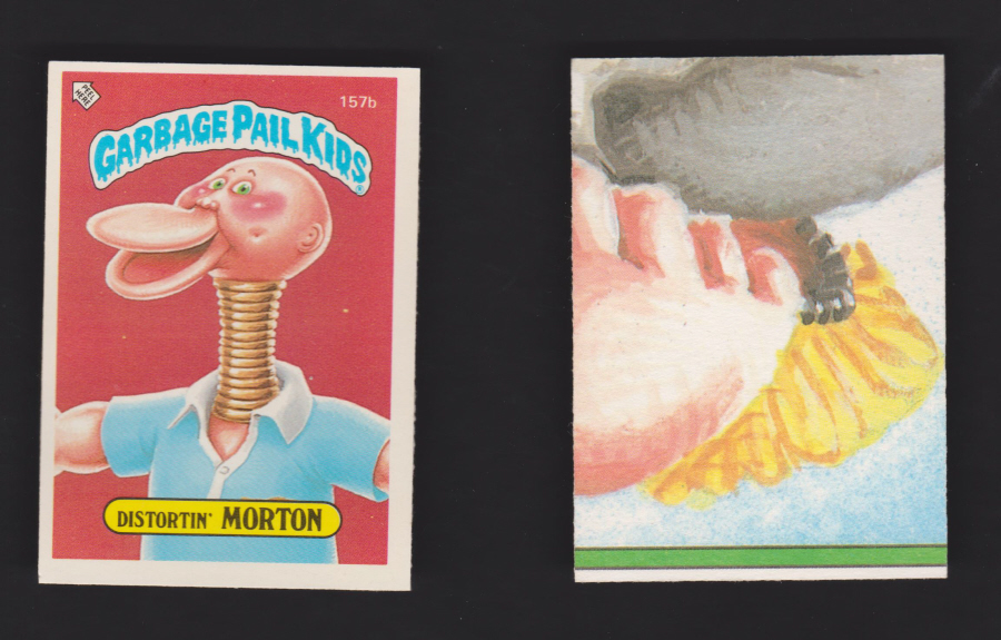 Topps Garbage Pail Kids U K iSSUE 1985 4th. Series 157b MORTON DIFFERENT - Click Image to Close