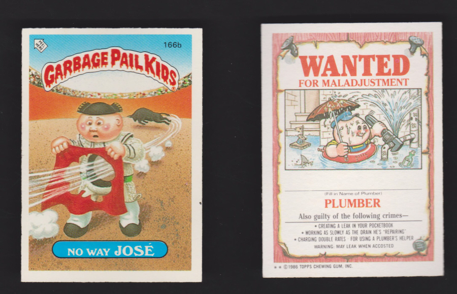 Topps Garbage Pail Kids U K iSSUE 1985 4th. Series 166b JOSE