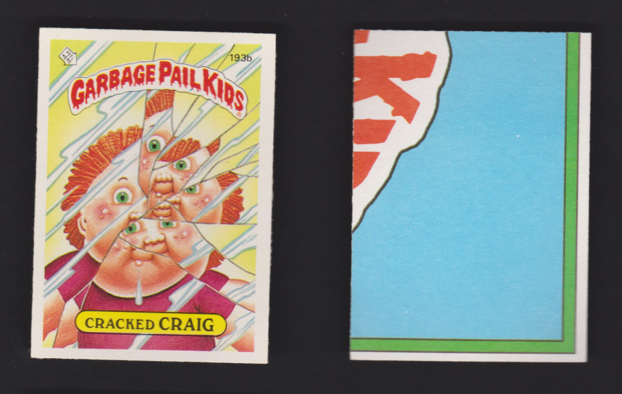 Topps Garbage Pail Kids U K iSSUE 1985 4th. Series 193b CRAIG