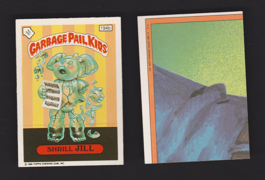 Topps Garbage Pail Kids U K iSSUE 1985 4th. Series 194b JILL