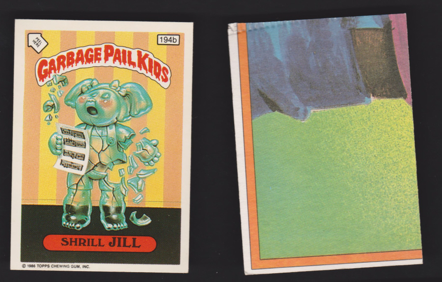 Topps Garbage Pail Kids U K iSSUE 1985 4th. Series 194b JILL DIFFERENT - Click Image to Close