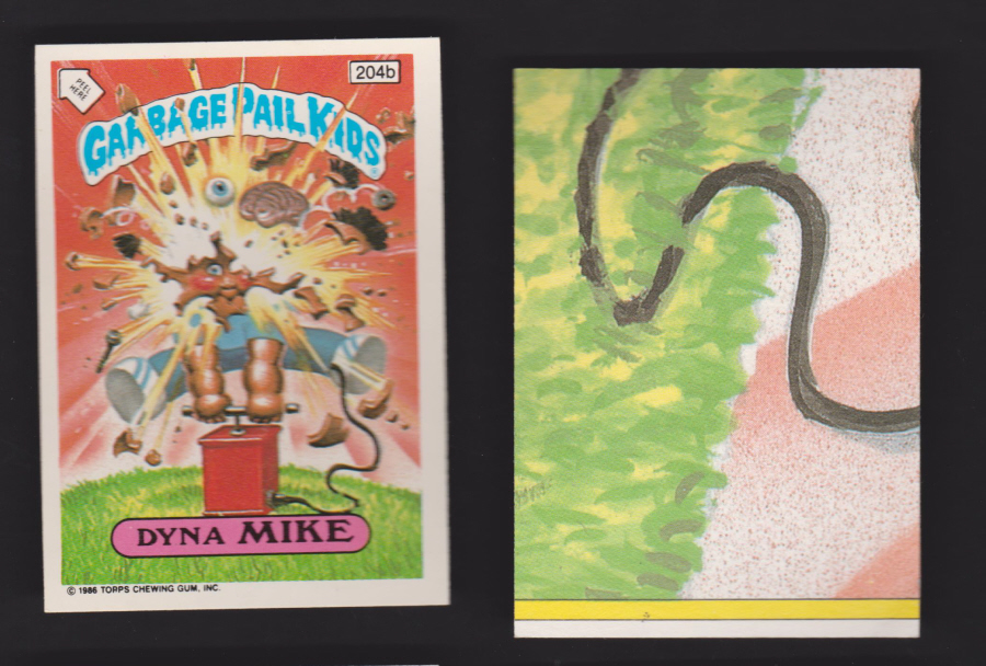Topps Garbage Pail Kids U K iSSUE 1985 6th. Series 204b MIKE DIFFERENT - Click Image to Close