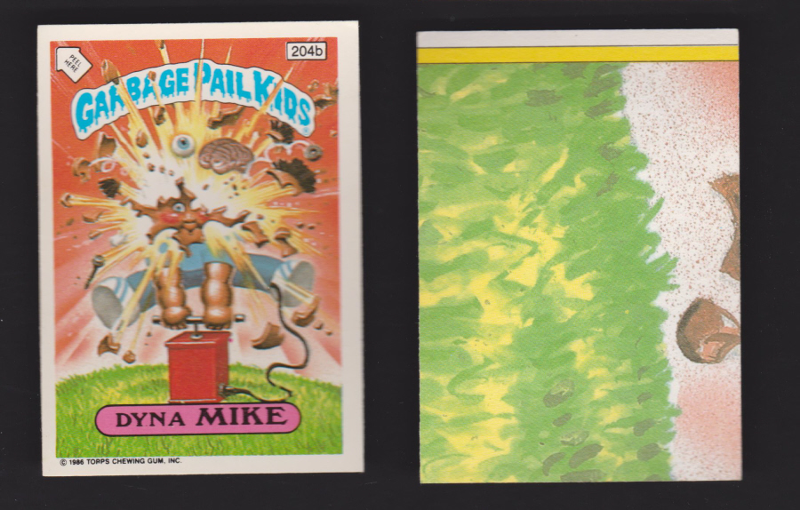 Topps Garbage Pail Kids U K iSSUE 1985 6th. Series 204b MIKE