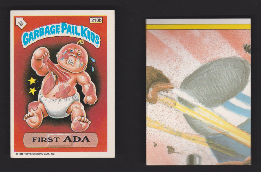 Topps Garbage Pail Kids U K iSSUE 1985 6th. Series 210b ADA - Click Image to Close