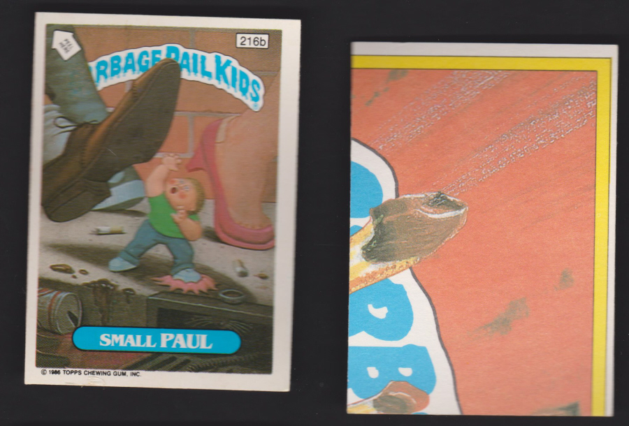 Topps Garbage Pail Kids U K iSSUE 1985 6th. Series 216b PAUL - Click Image to Close