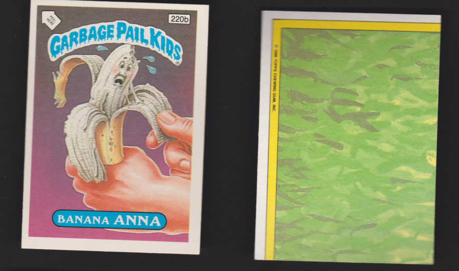 Topps Garbage Pail Kids U K iSSUE 1985 6th. Series 220b ANNA