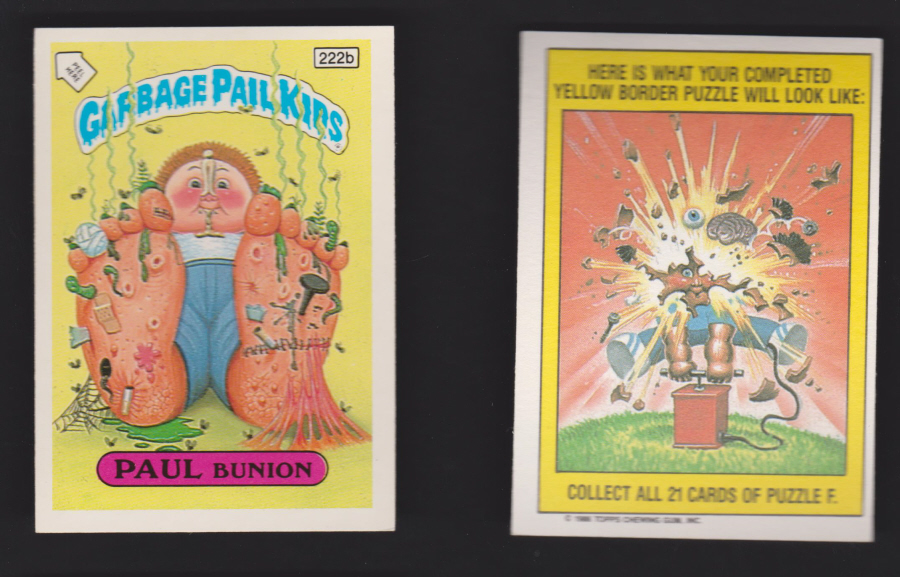 Topps Garbage Pail Kids U K iSSUE 1985 6th. Series 222b PAUL