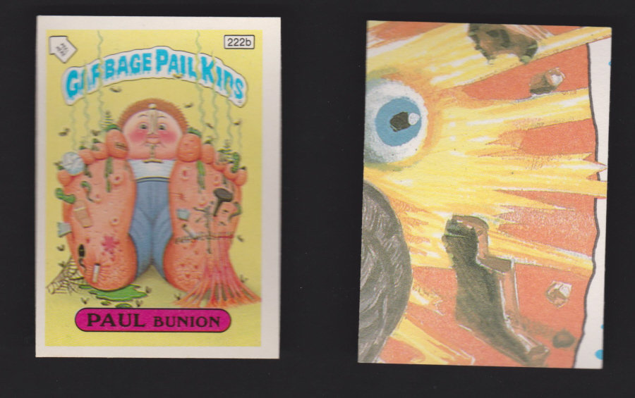 Topps Garbage Pail Kids U K iSSUE 1985 6th. Series 222b PAUL DIFFERENT