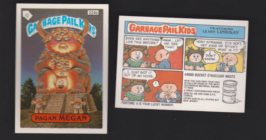 Topps Garbage Pail Kids U K iSSUE 1985 6th. Series 224b MEGAN