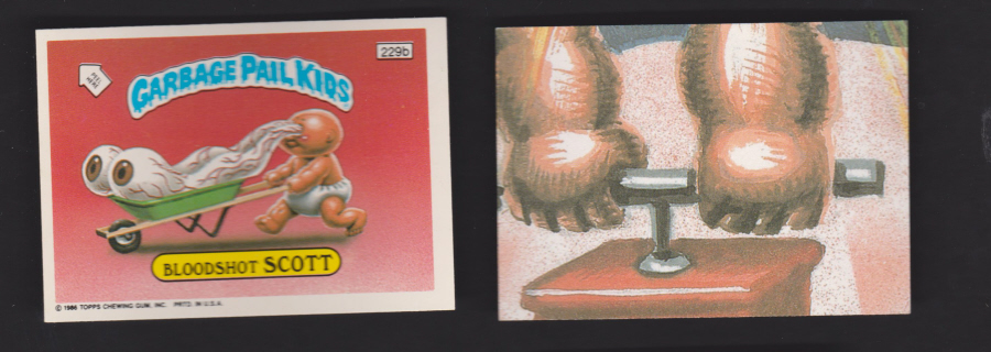 Topps Garbage Pail Kids U K iSSUE 1985 6th. Series 229b SCOTT DIFFERENT