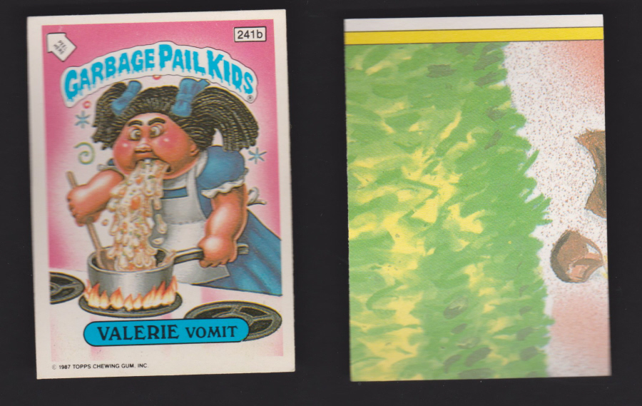 Topps Garbage Pail Kids U K iSSUE 1985 6th. Series 241b VALERIE - Click Image to Close