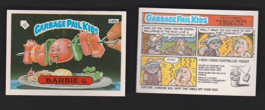 Topps Garbage Pail Kids U K iSSUE 1985 6th. Series 245b BARBIE DIFFERENT - Click Image to Close