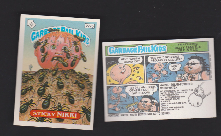 Topps Garbage Pail Kids U K iSSUE 1985 6th. Series 227b NIKKI