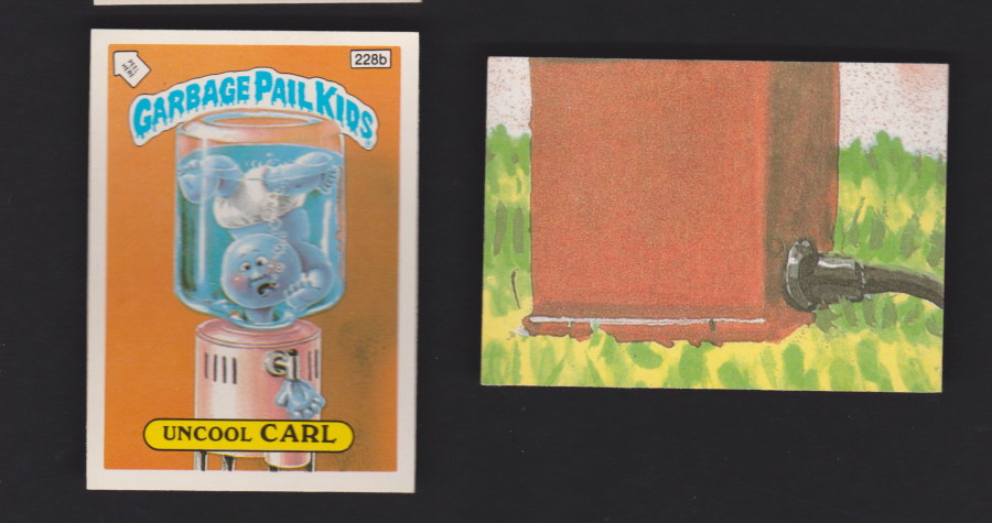 Topps Garbage Pail Kids U K iSSUE 1985 6th. Series 228b CARL DIFFERENT