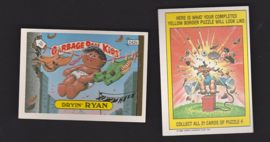 Topps Garbage Pail Kids U K iSSUE 1985 6th. Series 242b RYAN