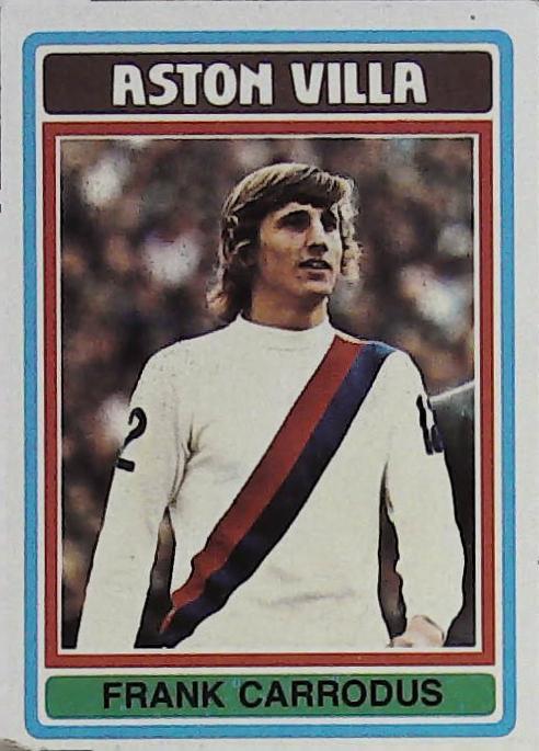 Topps UK 1979 Footballers Blue Back ASTON VILLA No 202 Frank Carrodus