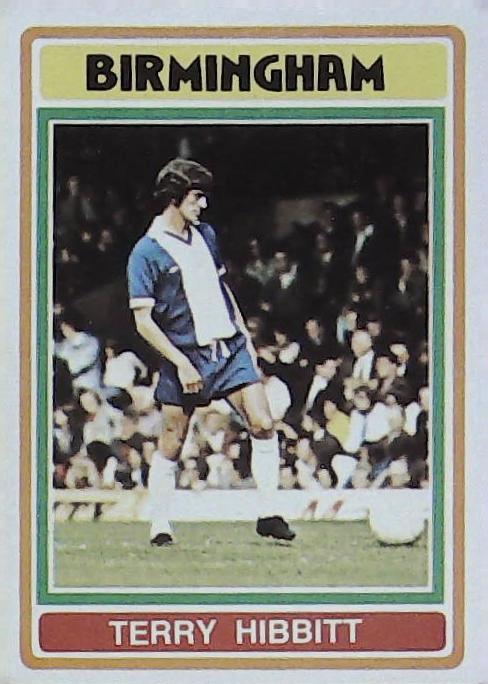Topps UK 1979 Footballers Blue Back BIRMINGHAM CITY No 142 Terry Hibbitt