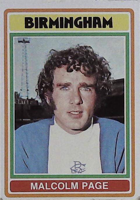 Topps UK 1979 Footballers Blue Back BIRMINGHAM CITY No 211 Malcolm Page