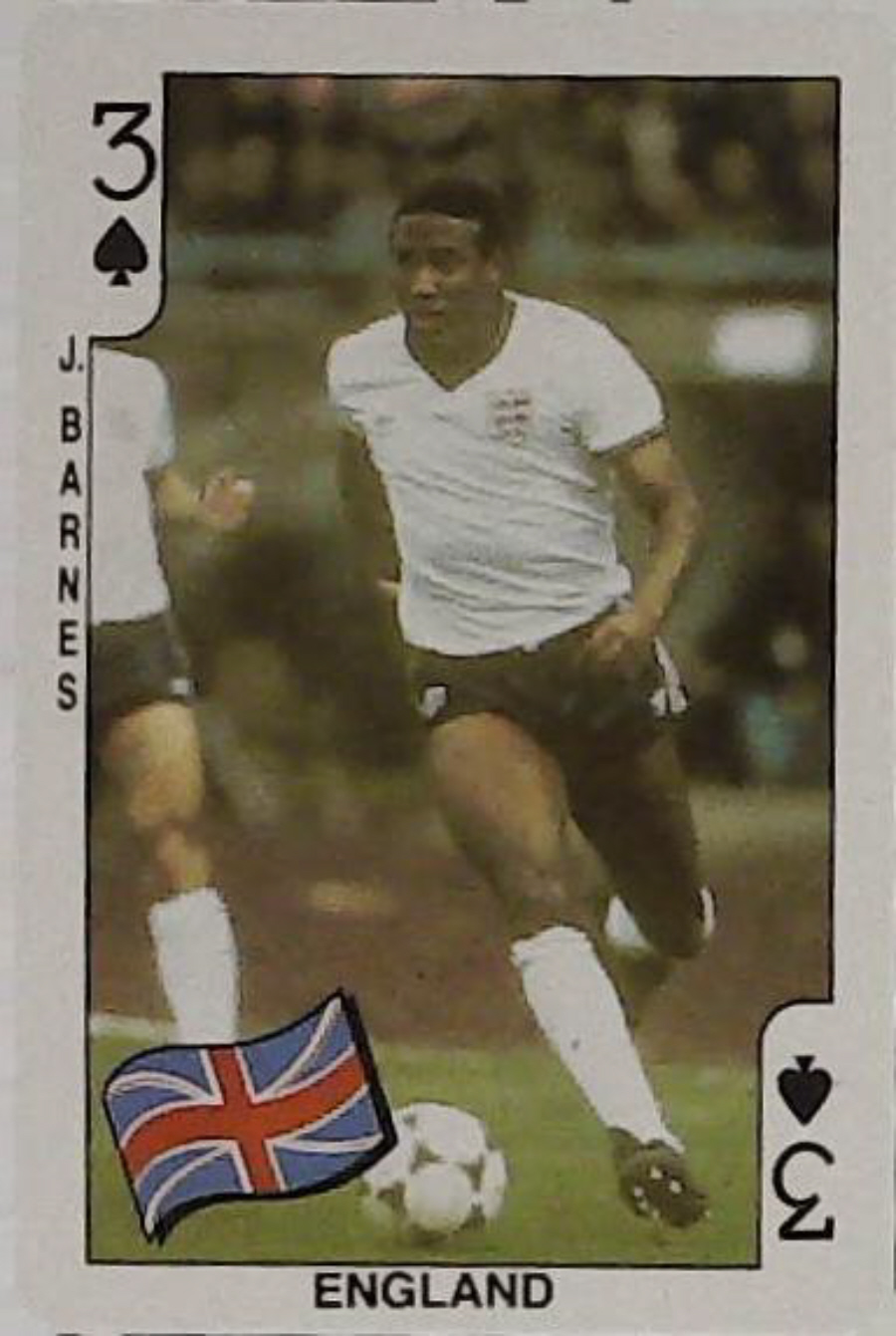 Dandy Gum World Cup Footballers 3 Spades England J Barnes