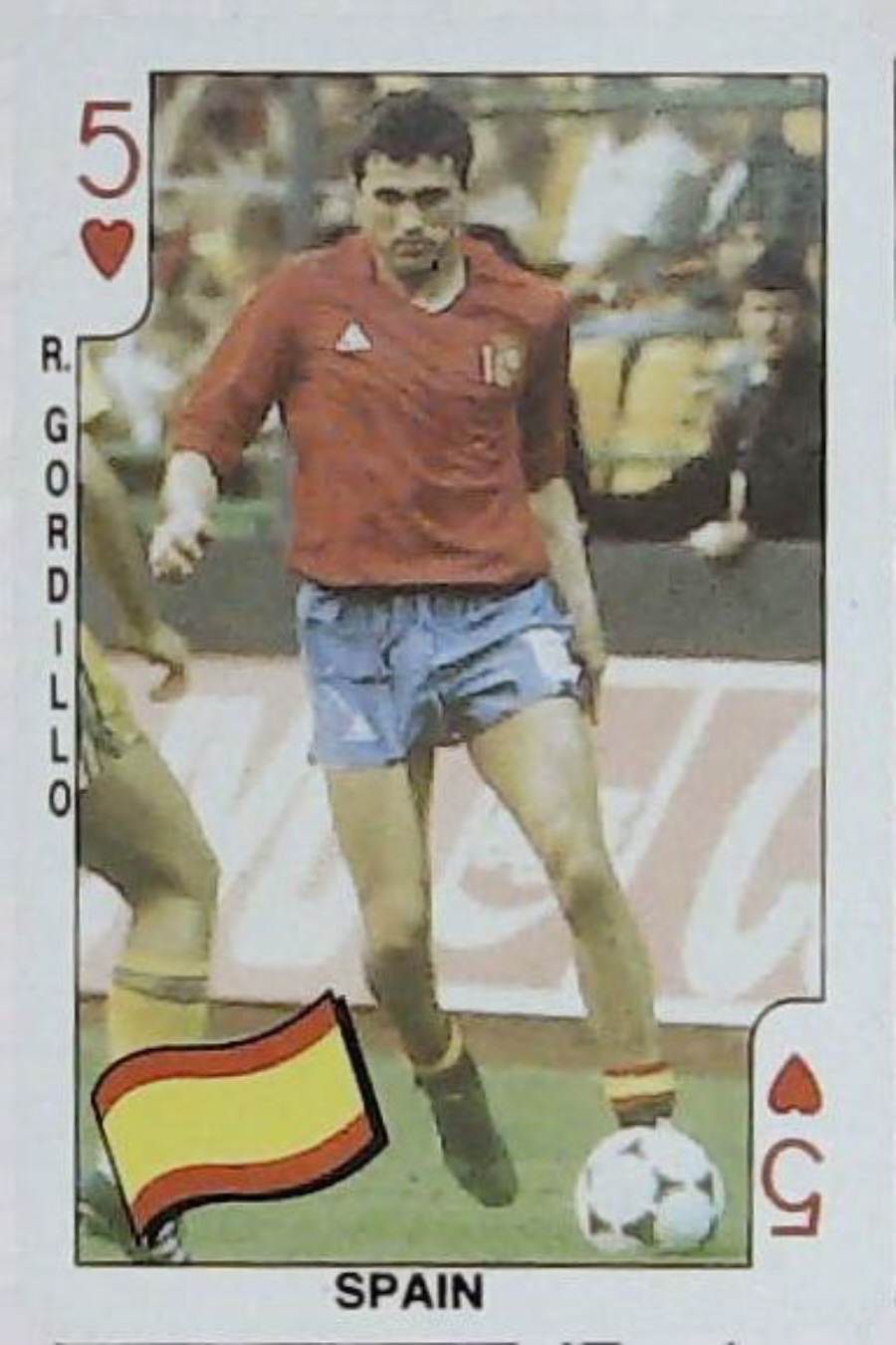 Dandy Gum World Cup Footballers 5 Hearts Spain R Gordillo