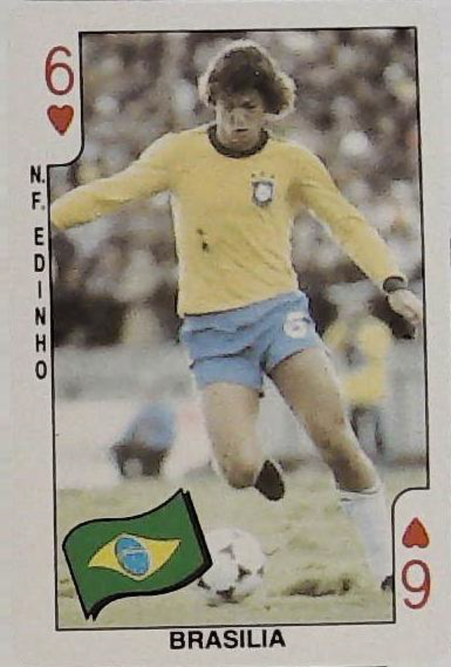Dandy Gum World Cup Footballers 6 Hearts Brasilia N F Edinho
