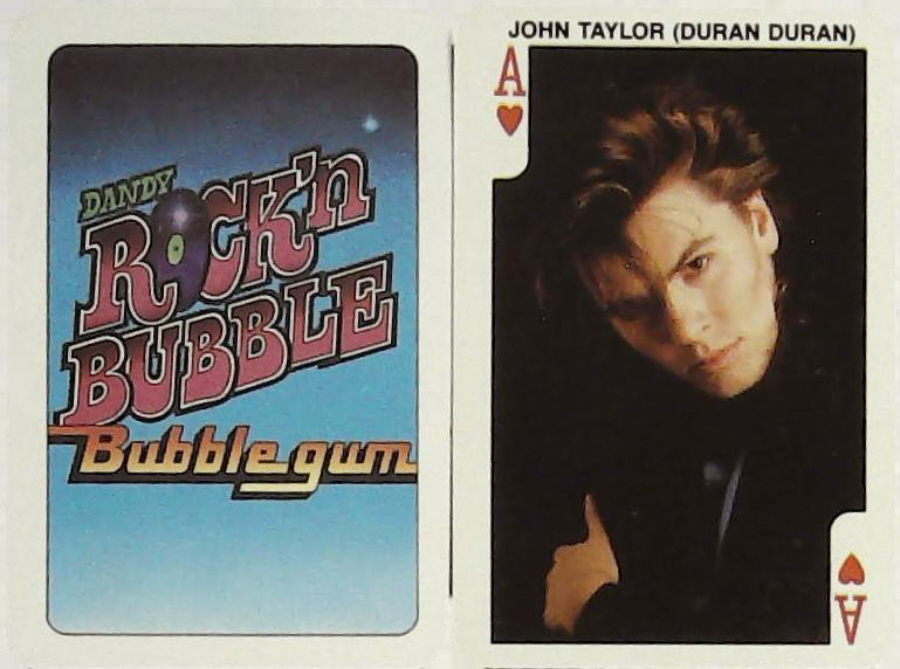 Dandy Gum Rock n Bubble Pop Stars Ace Hearts John Taylor ( Duran Duran ) - Click Image to Close