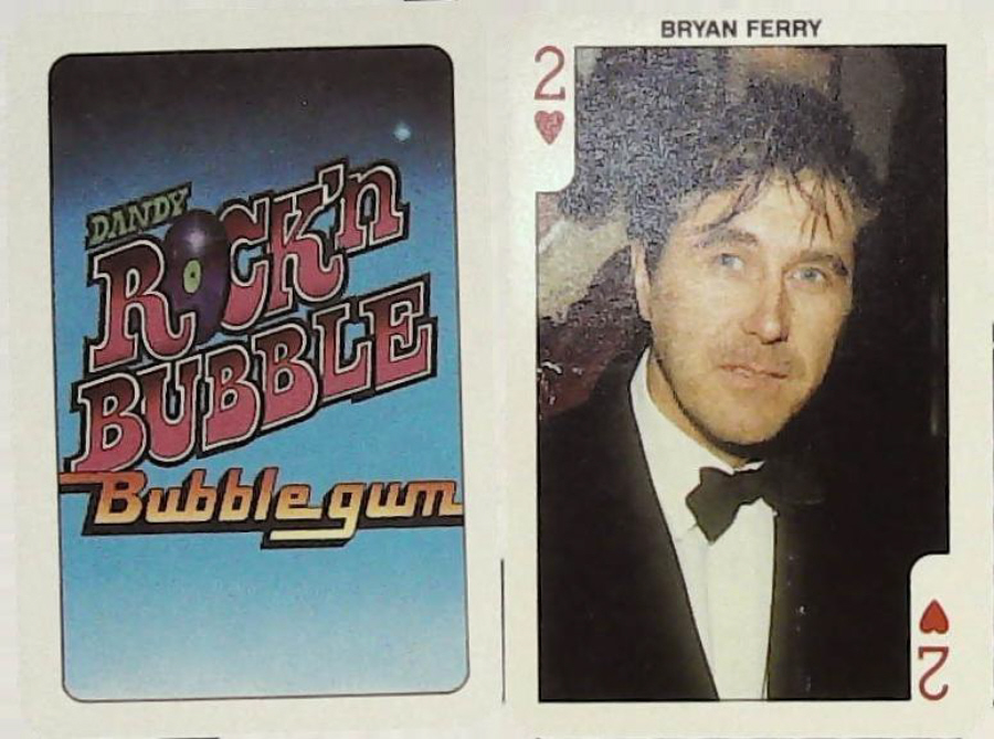 Dandy Gum Rock n Bubble Pop Stars 2 Hearts Bryan Ferry