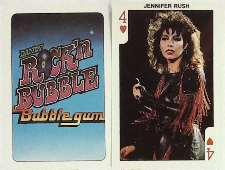 Dandy Gum Rock n Bubble Pop Stars 4 Hearts Jennifer Rush - Click Image to Close