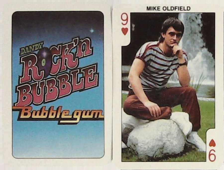 Dandy Gum Rock n Bubble Pop Stars 9 Hearts Mike Oldfield