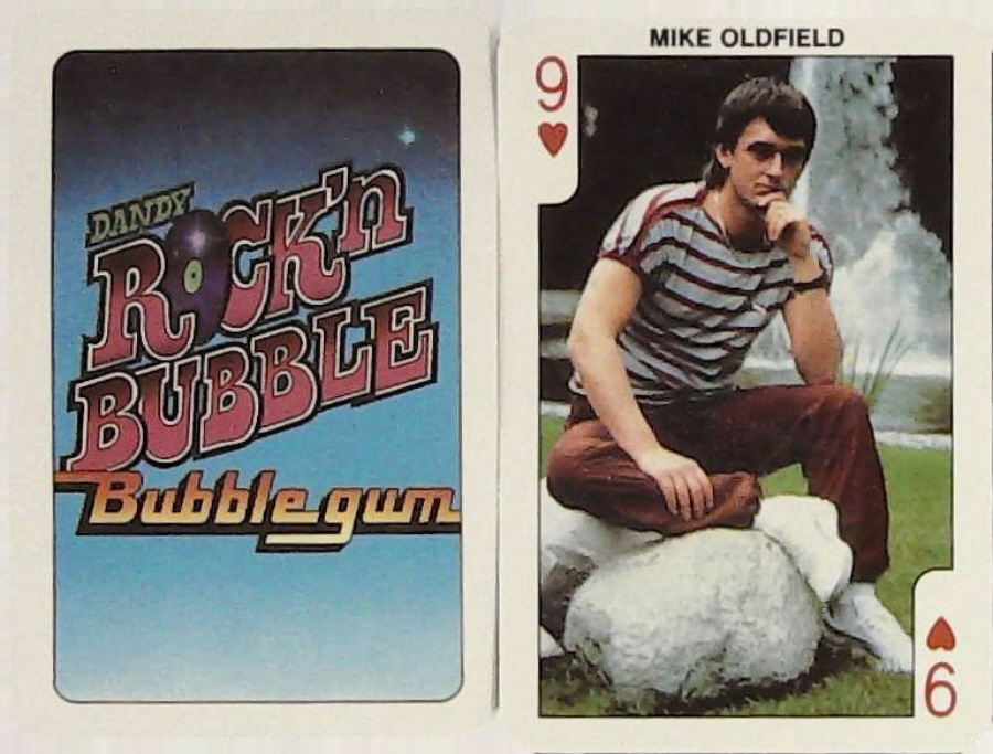 Dandy Gum Rock n Bubble Pop Stars 9 Hearts Mike Oldfield - Click Image to Close