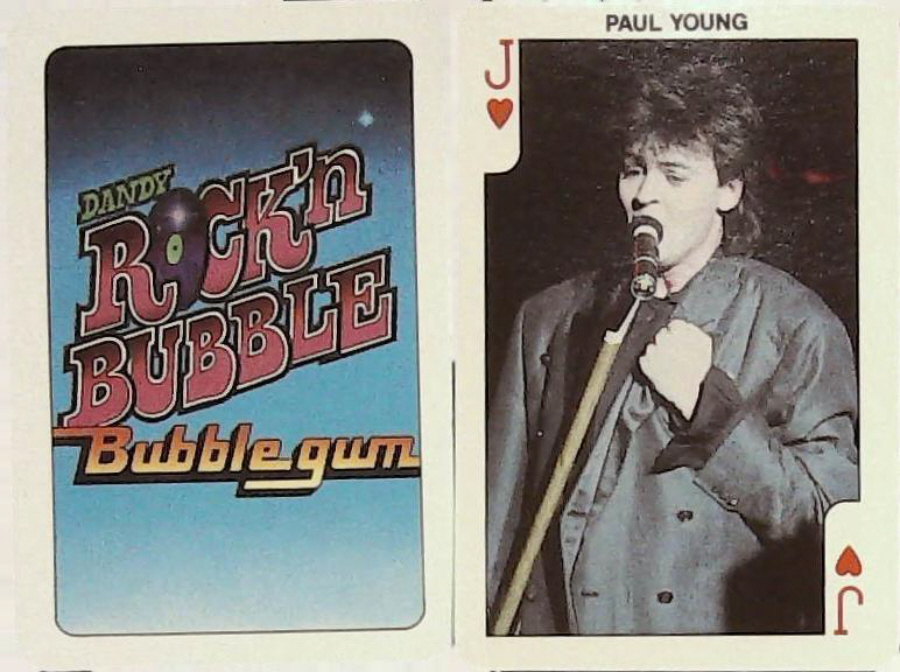 Dandy Gum Rock n Bubble Pop Stars Jack Hearts Paul Young