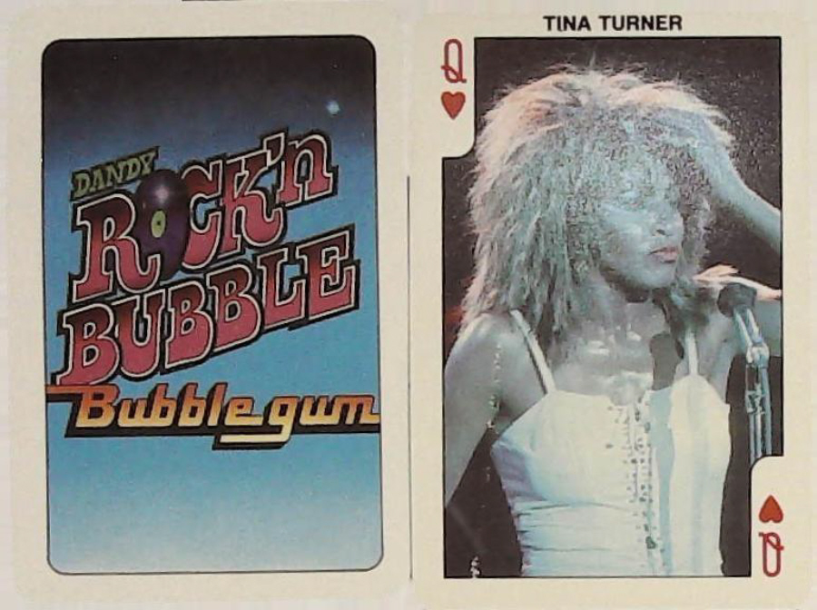 Dandy Gum Rock n Bubble Pop Stars Queen Hearts Tina Turner