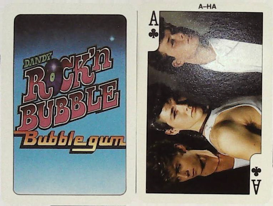 Dandy Gum Rock n Bubble Pop Stars Ace Clubs A-HA - Click Image to Close