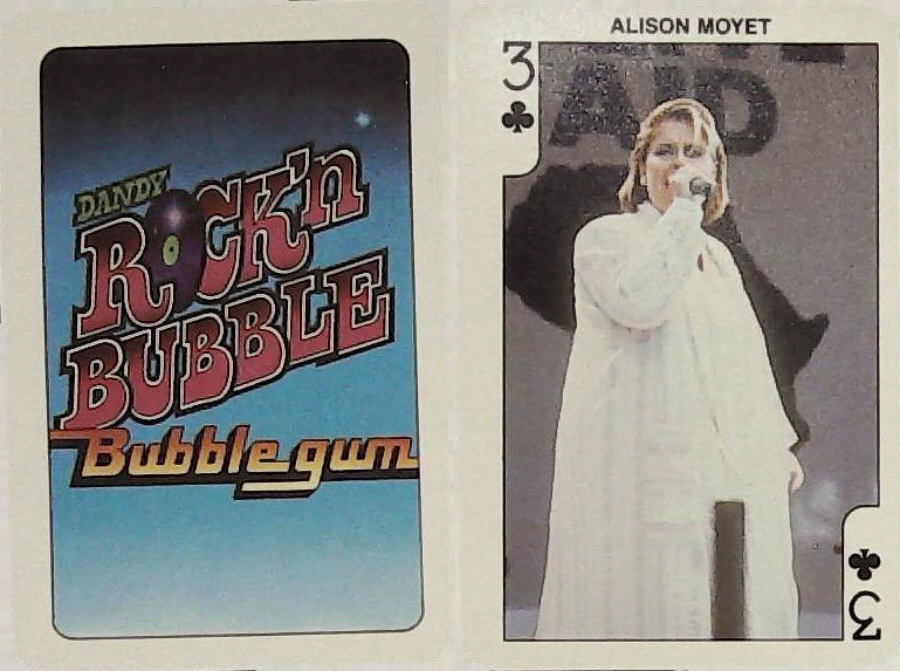 Dandy Gum Rock n Bubble Pop Stars 3 Clubs Alison Moyet - Click Image to Close