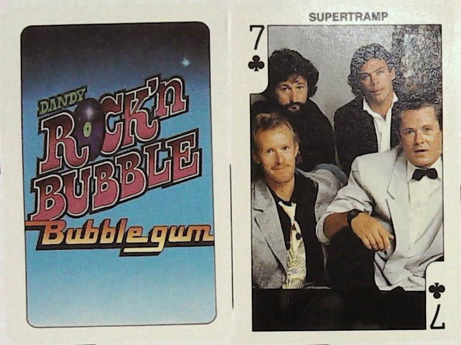 Dandy Gum Rock n Bubble Pop Stars 7 Clubs SUPERTRAMP