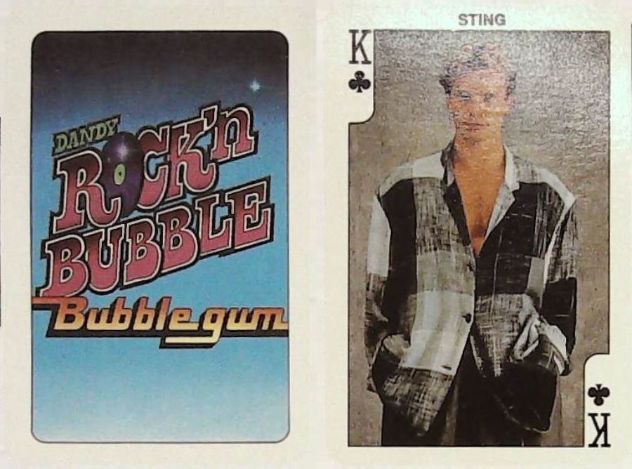 Dandy Gum Rock n Bubble Pop Stars KING Clubs STING