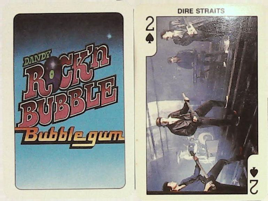 Dandy Gum Rock n Bubble Pop Stars 2 Spades DIRE STRAITS - Click Image to Close