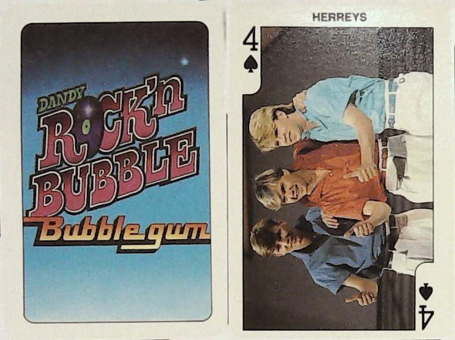 Dandy Gum Rock n Bubble Pop Stars 4 Spades HERREYS - Click Image to Close