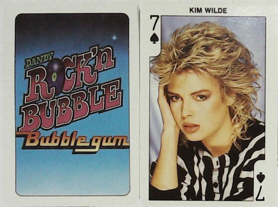 Dandy Gum Rock n Bubble Pop Stars 7 Spades KIM WILDE